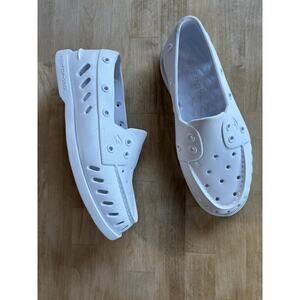 Sperry Top-Sider Float Boat Shoe Foam Slip-On Loafer White Women's Size 7 EUC
